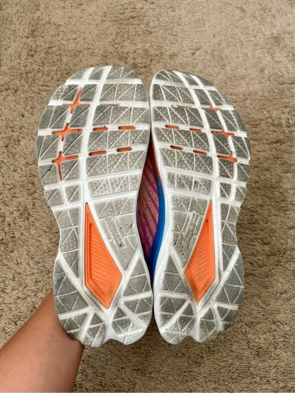 Hoka worn handful